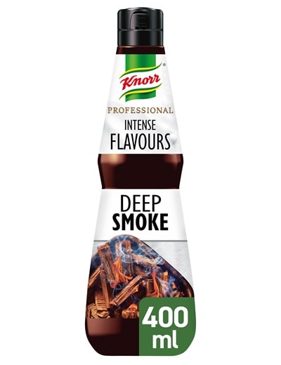 Knorr Intense Flavours Deep Smoke 6 x 400ml - Giver den autentiske BBQ-smag til kød og grøntsager tilberedt på pande eller i ovn (i større doser) samt en varm fylde (i mindre doser).